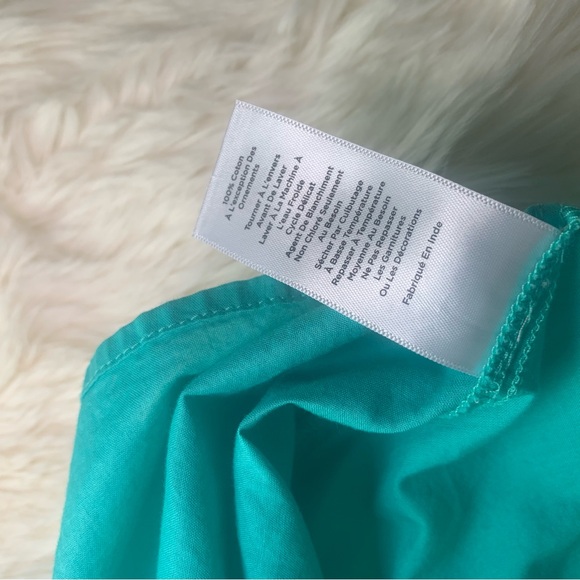 Talbots  EMBROIDERED‎ FLUTTER-SLEEVE TOP Size M - Picture 11 of 13